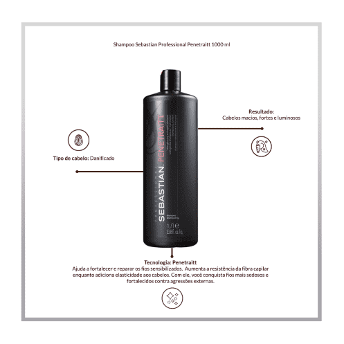 Shampoo Wella Sebastian Penetrait  1L - Image 3